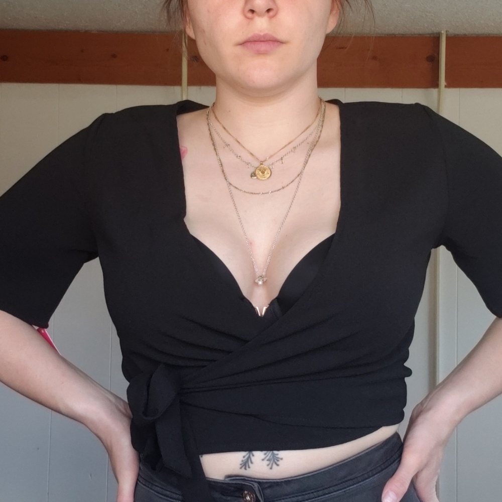 Cropped Wrap Top